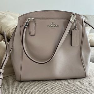 Coach leather gray/mushroom crossbody